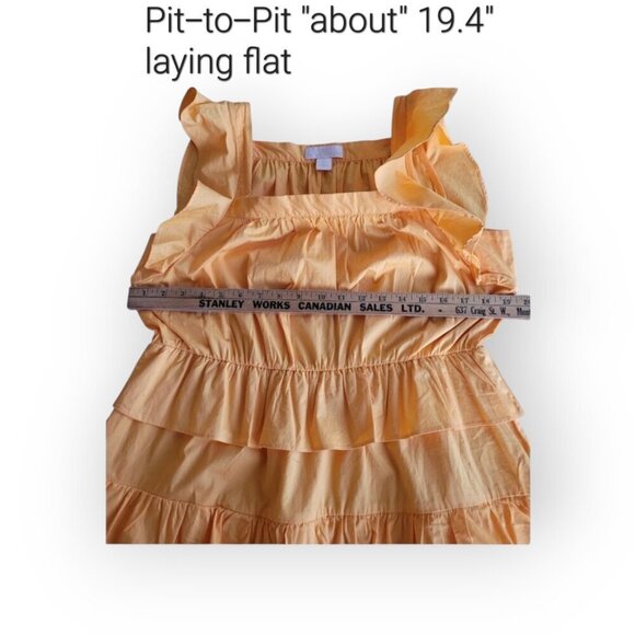 Rachel Parcell Marigold Ruffle Cotton Midi-Dress Size 14 NWOT - Picture 10 of 15